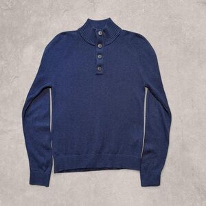 Banana Republic Cotton Knit Button Up Henley Pullover Sweater